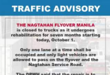 马尼拉市Nagtahan大桥修复工程本月开始 卡车将被禁止通行