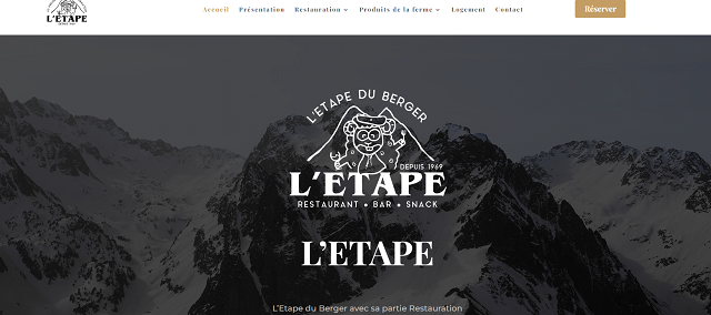  L'Étape du Berger 餐厅网站截图